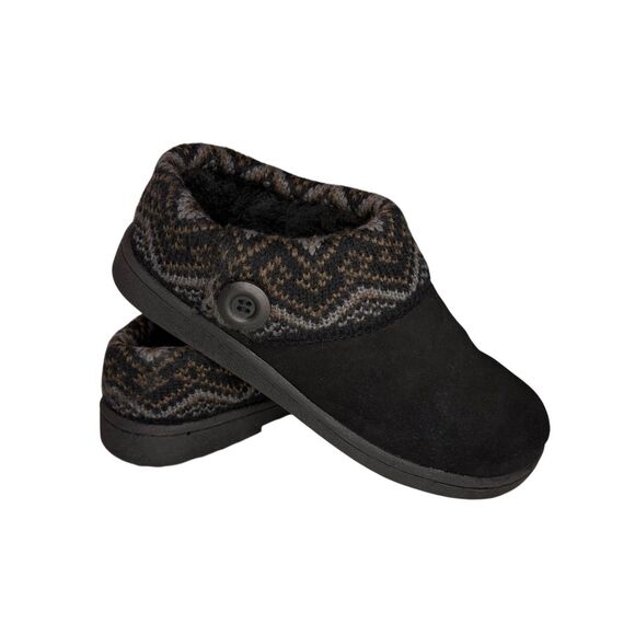 Clarks Sweater Scuff slipper in black - 8 - Picture 1 of 6
